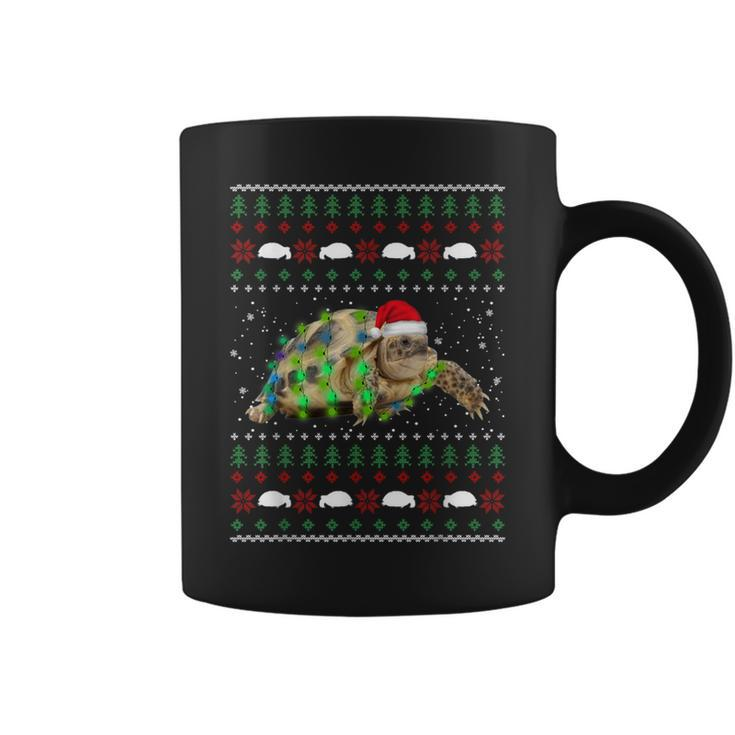 African Sulcata Tortoise Ugly Christmas Sweater Coffee Mug