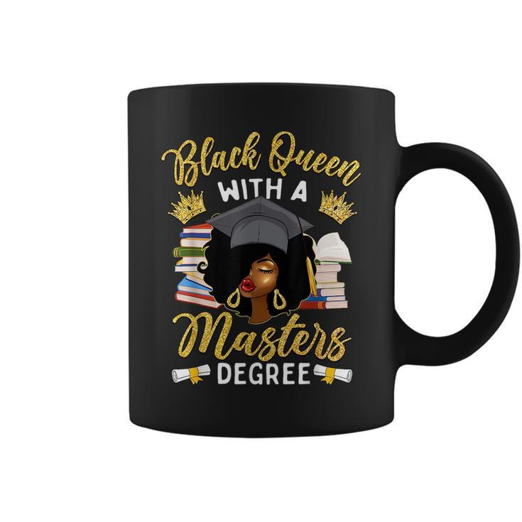 Afro Black Queen With A Masters Degree Graduation  Coffee Mug