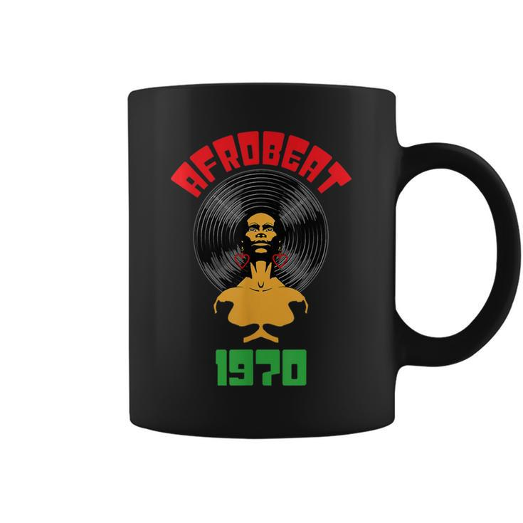 Afrobeat 1970 Vinyl Record Afro Hairstyle Woman Coffee Mug