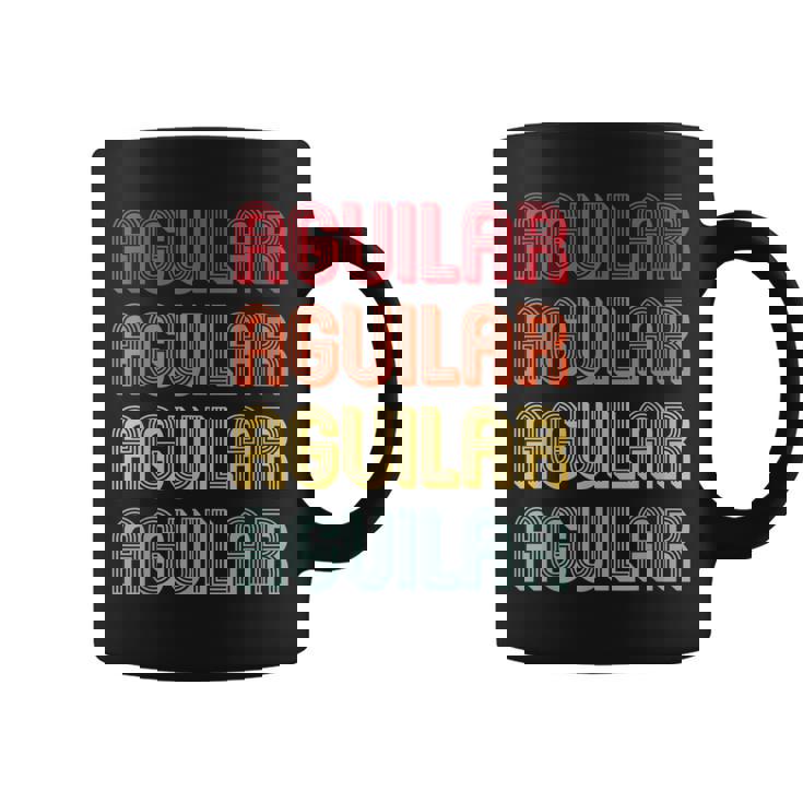 Aguilar Surname Retro Vintage Birthday Reunion Coffee Mug