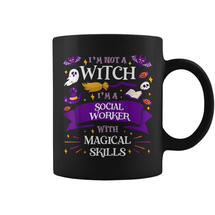 Ain't A Witch Social Worker With Magical Skills Halloween Coffee Mug