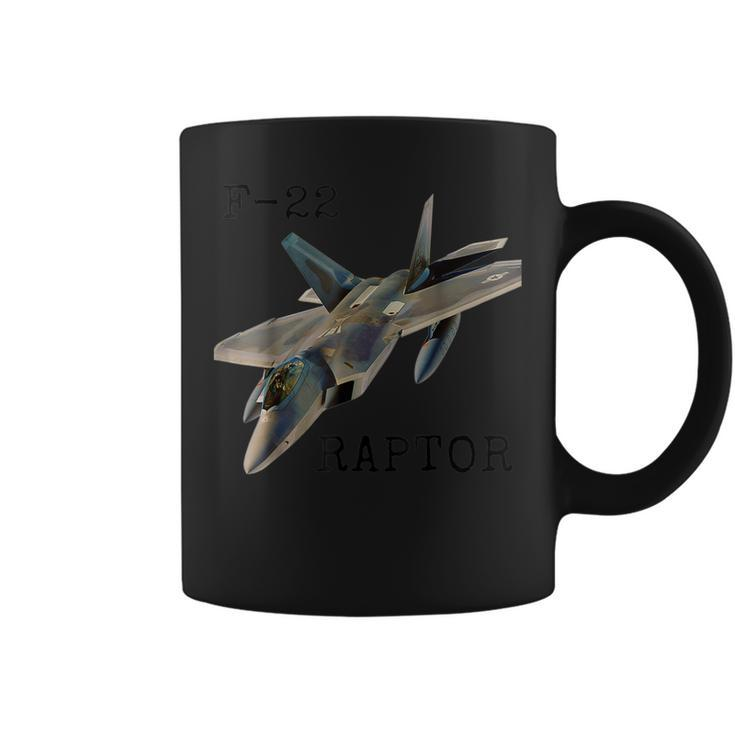Air Force F22 Raptor Fighter Jet Military Pilot  Coffee Mug