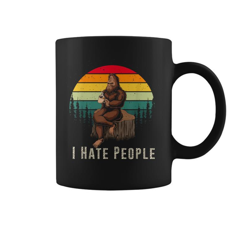 Alien And Bigfoot I Hate People Sasquatch Coffee Mug