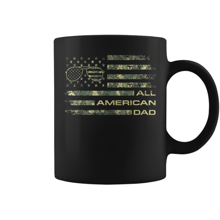 All American Dad 4Th Of July  Fathers Day Camo Flag  Coffee Mug