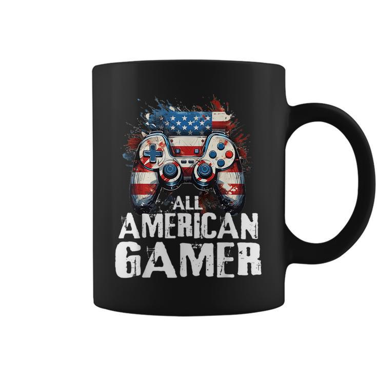 All American Gamer 4Th Of July Video Games Boys Ns Kids Games Funny Gifts Coffee Mug