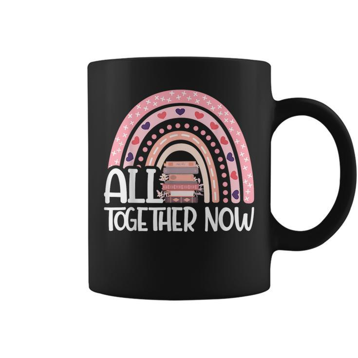 All Together Now Summer Reading 2023 Book Lover Rainbow Coffee Mug