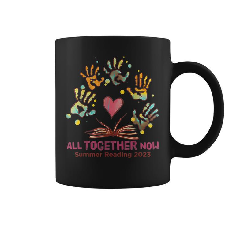 All Together Now Summer Reading 2023 Handprints And Hearts Coffee Mug