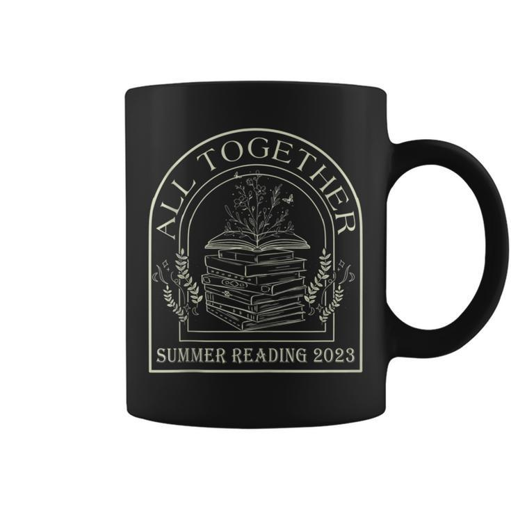 All Together Now Summer Reading 2023 Retro Flower Book Lover Reading Funny Designs Funny Gifts Coffee Mug