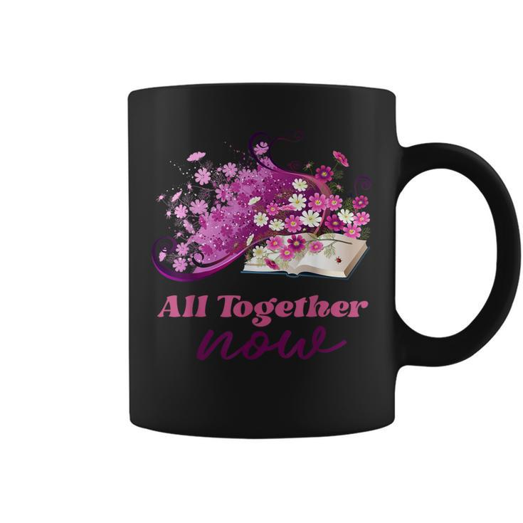 All Together Now Summer Reading Program 2023 Book Flowers Coffee Mug
