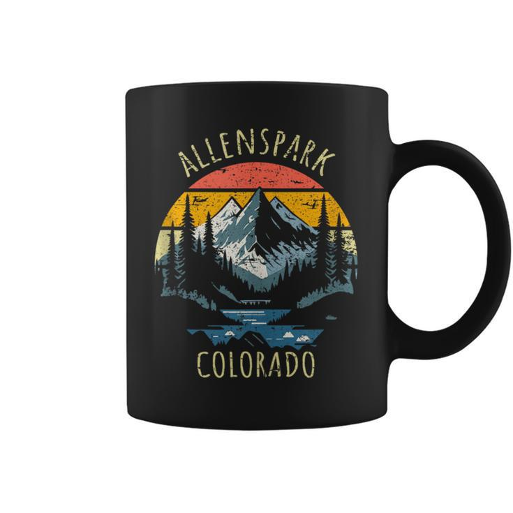 Allenspark Colorado Usa Retro Mountain Vintage Style Coffee Mug