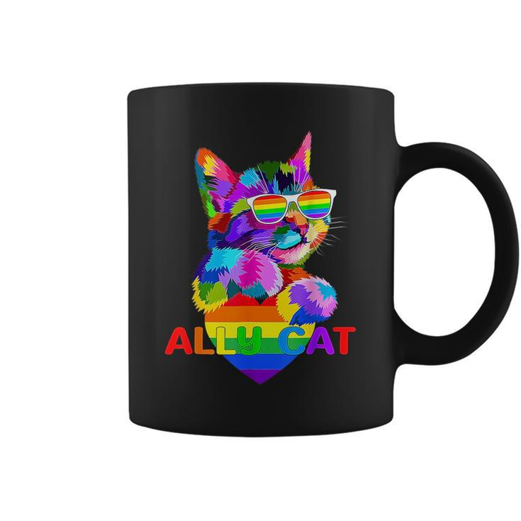 Ally Cat Lgbt Gay Rainbow Pride Flag Boys Men Girls Women  Coffee Mug
