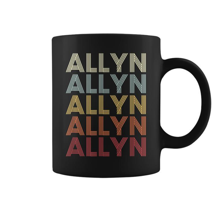 Allyn Washington Allyn Wa Retro Vintage Text Coffee Mug