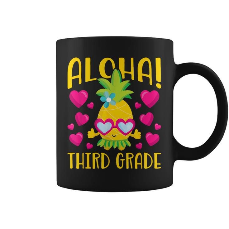 Aloha Third Grade Cute Pineapple Student Teacher Coffee Mug