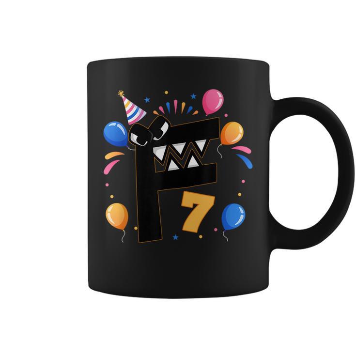 Alphabet Lore F 7 Years 7Th Birthday Boys Villain Letter  Coffee Mug