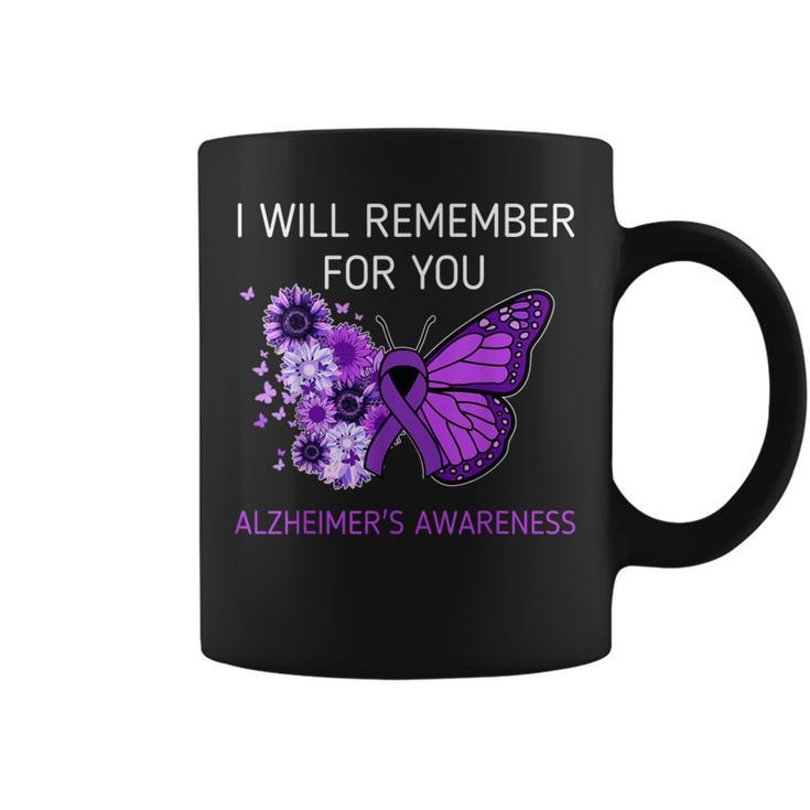 Alzheimer's Awareness I Will Remember You Butterfly Coffee Mug