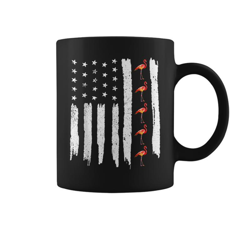 America Stars Stripes And Flamingo Of Usa American Flag  Coffee Mug