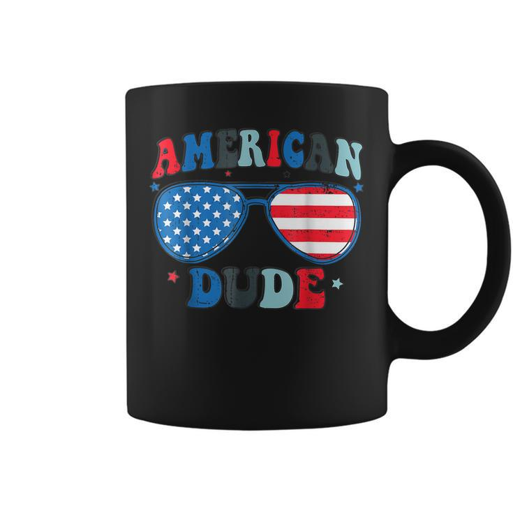 American Dude Sunglasses 4Th Of July Patriotic Boy Men Kids  Coffee Mug