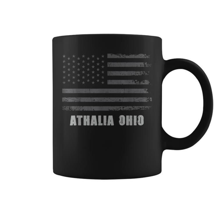 American Flag Athalia Ohio Usa Patriotic Souvenir Coffee Mug