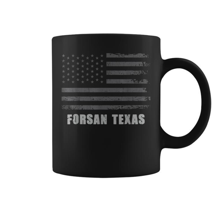 American Flag Forsan Texas Usa Patriotic Souvenir Coffee Mug
