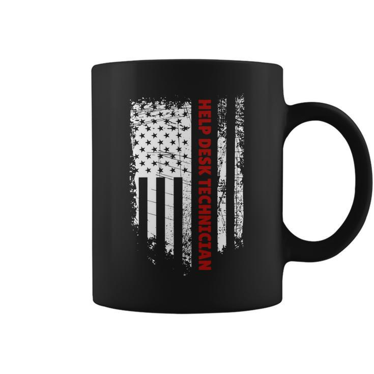 American Flag Help Desk Technician Coffee Mug