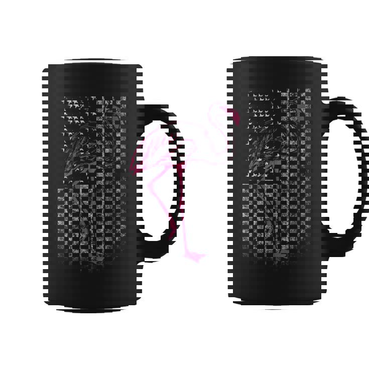American Flag Pink Flamingo Patriotic 4Th Of July Usa Flag Patriotic Funny Gifts Coffee Mug