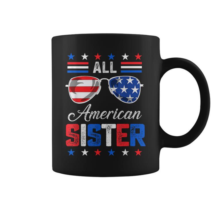 All American Sister 4Th Of July Usa Family Matching Outfit Coffee Mug