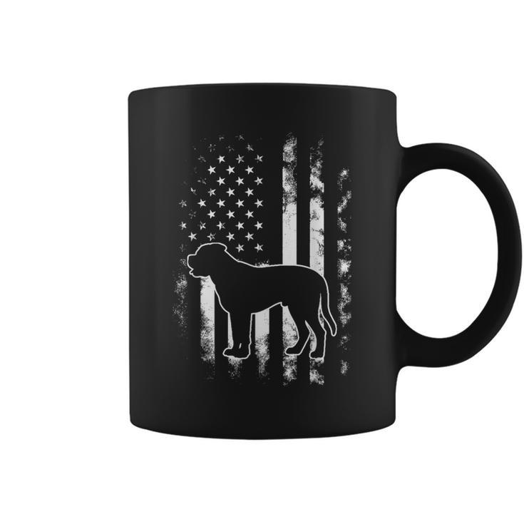 American Us Flag Bull Mastiff Coffee Mug