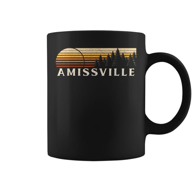 Amissville Va Vintage Evergreen Sunset Eighties Retro Coffee Mug
