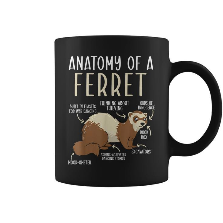 Anatomy Of A Ferret Lover Wildlife Animal Ferret Owner  Coffee Mug