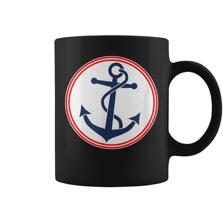 Anchor Red  White And Blue  Coffee Mug
