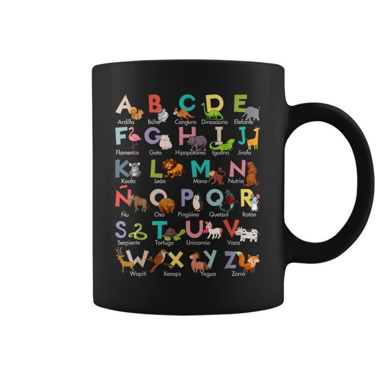 Animal Alphabet Abcs Spanish Learning Coffee Mug
