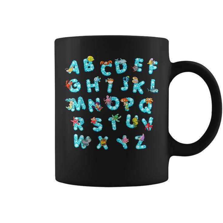 Animals Alphabet Back To School Cute First Day Of School Coffee Mug