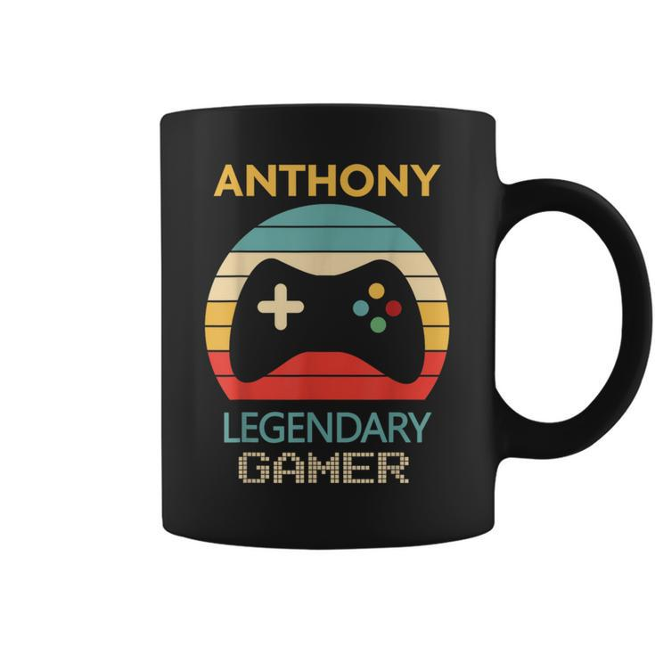 Anthony Name Personalized Legendary Gamer Coffee Mug