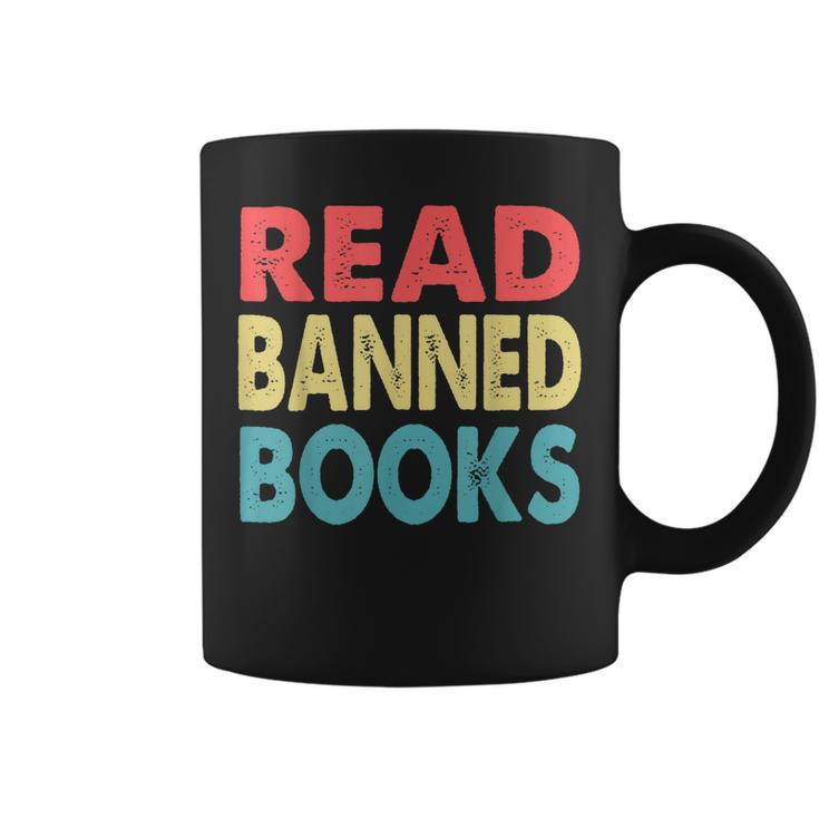 Anti Censorship Reading Quote Retro I Read Banned Books Coffee Mug