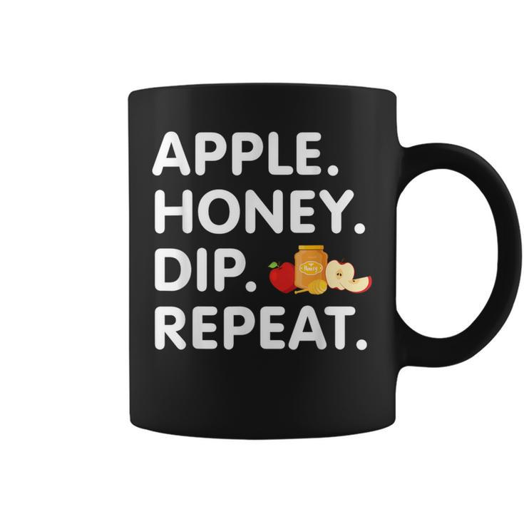 Apple Honey Dip Repeat Rosh Hashanah Jewish New Year Coffee Mug