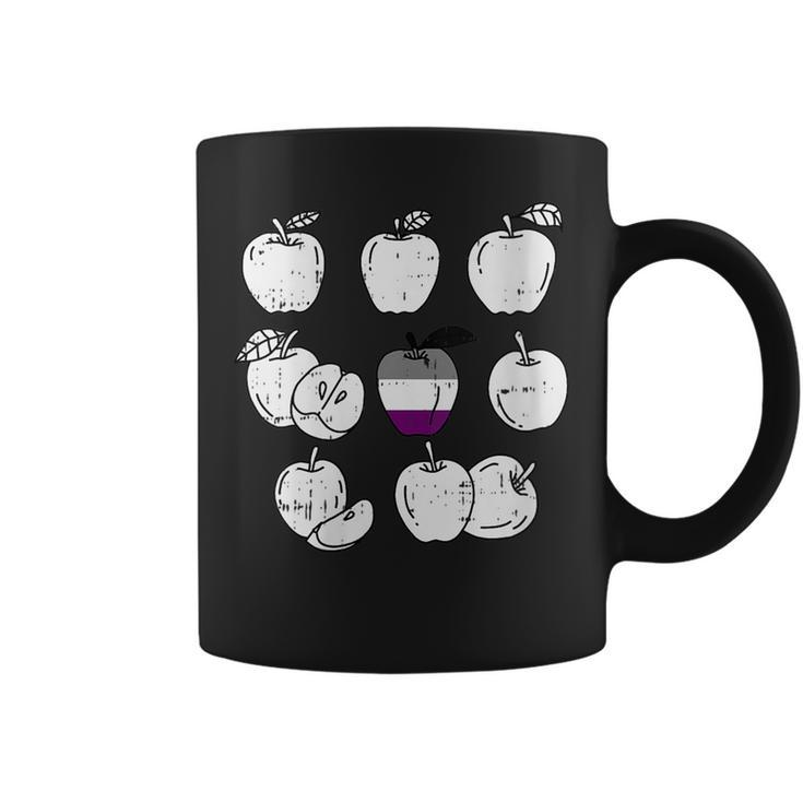 Apple Picking Asexual Lgbt-Q Retro Pride Flag Fruit  Coffee Mug