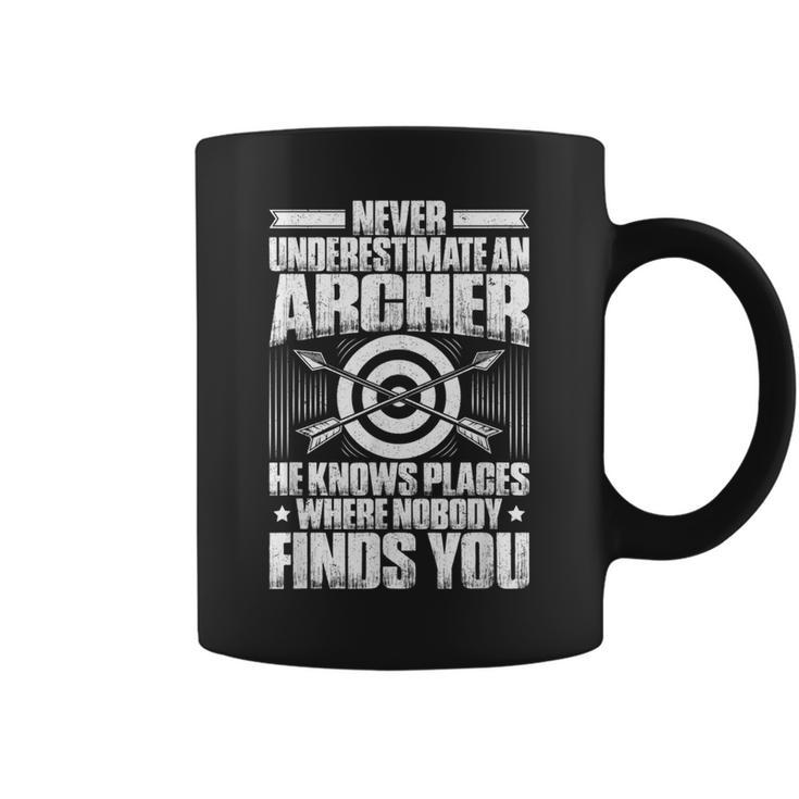 Archery Never Underestimate An Archer Coffee Mug