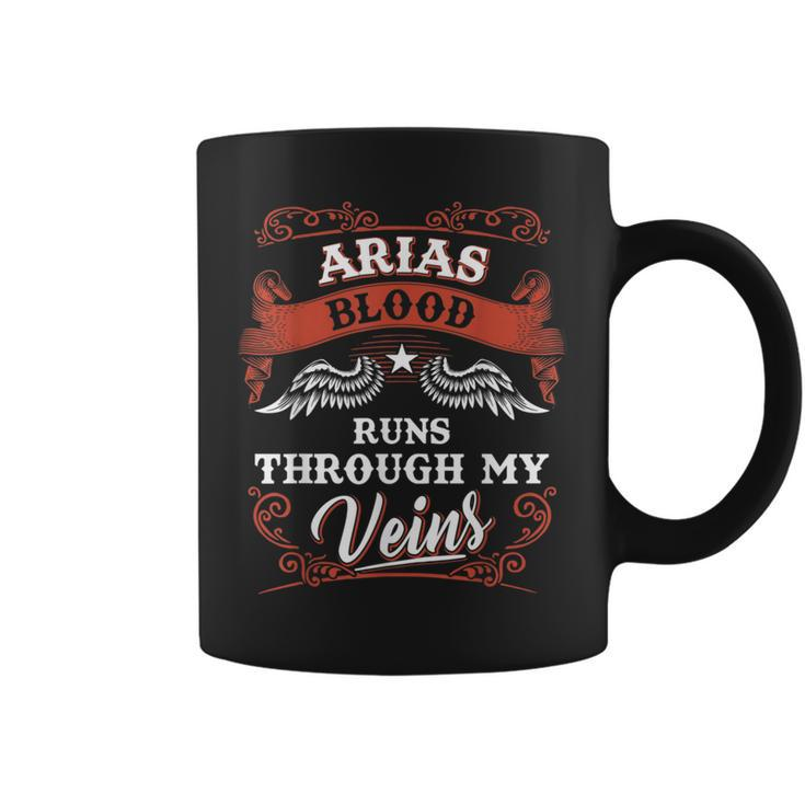 Arias Blood Runs Through My Veins Family Christmas Coffee Mug