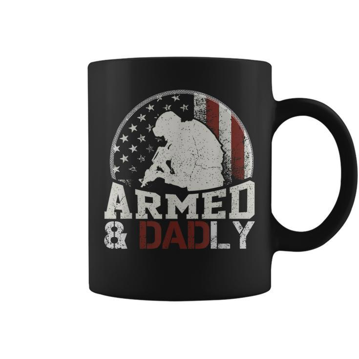Armed And Dadly Funny Deadly Father For Fathers Day  Coffee Mug