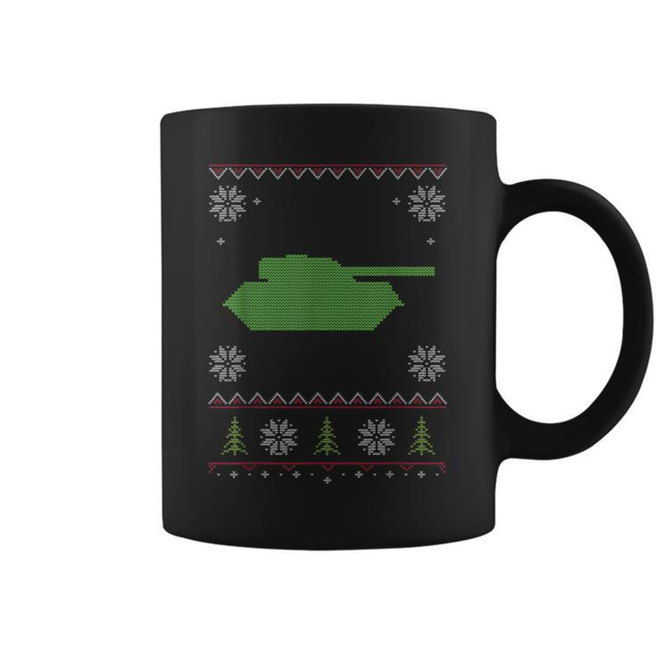 Army Tank Ugly Sweater Christmas Coffee Mug