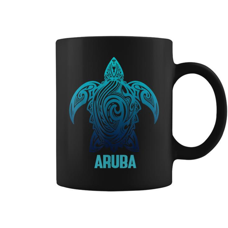 Aruba Tribal Sea Turtle Surf Surfer Scuba Diving Diver Coffee Mug