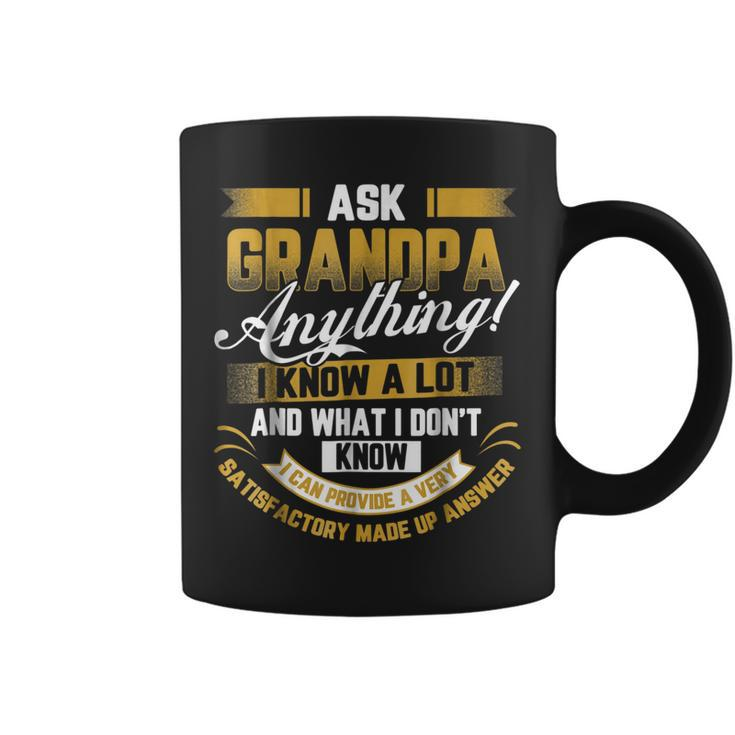 Ask Grandpa Anything Funny Fathers Day  Gift Papa Coffee Mug