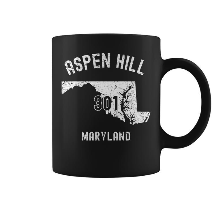 Aspen Hill Maryland Md 301 Vintage Athletic Style Coffee Mug