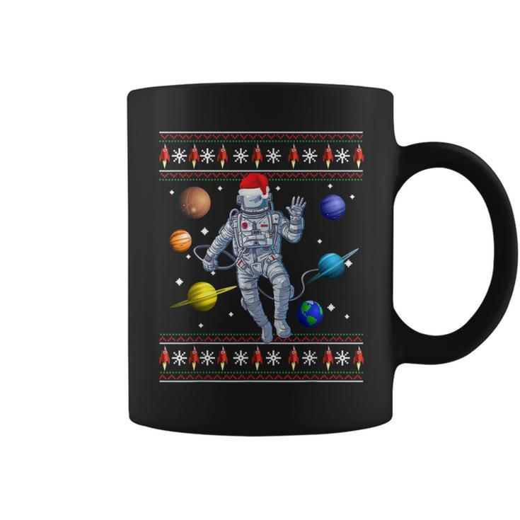 Astronaut Space Planets Lover Ugly Christmas Sweater Style Coffee Mug