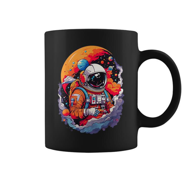 Astronaut In Space Astronaut With Planets Spaceman Coffee Mug