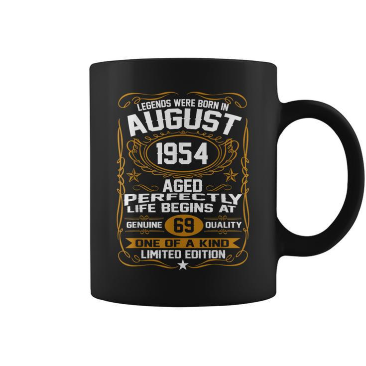 August 1954 69Th Birthday 69 Year Old Coffee Mug
