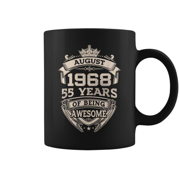 August 1968 55 Years Of Being Awesome 55Th Birthday  Coffee Mug
