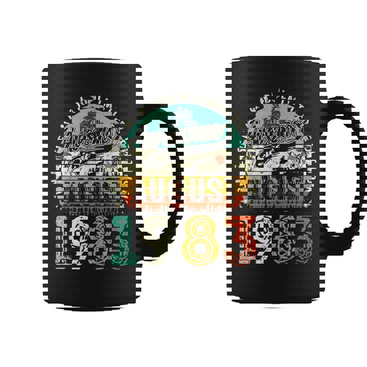 August 1983 Vintage 40 Years Old Retro 40Th Birthday Gifts 40Th Birthday Funny Gifts Coffee Mug