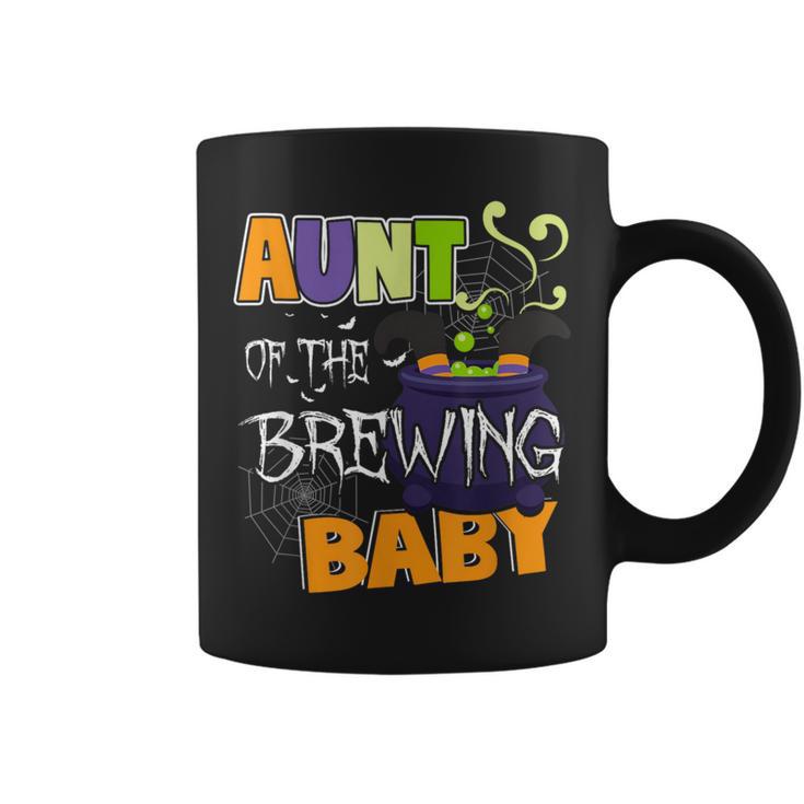 Aunt Of Brewing Baby Halloween Theme Baby Shower Witch Coffee Mug