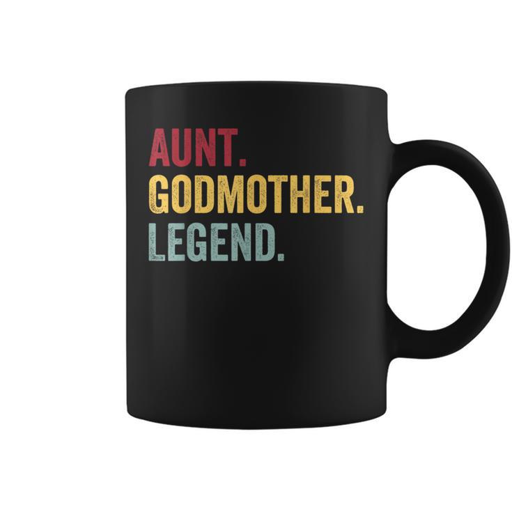 Aunt Godmother Legend Retro Vintage Funny Auntie Mothers Day Coffee Mug